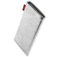 fitBAG Groove Silver    custom tailored nappa leather sleeve with integrated MicroFibre lining