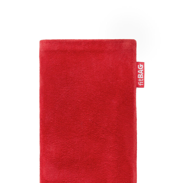 fitBAG Folk Red    custom tailored nappa leather sleeve with integrated MicroFibre lining