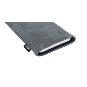 fitBAG Fusion Alcantara Nappa Leather Gray    custom tailored fine suit sleeve with integrated MicroFibre lining