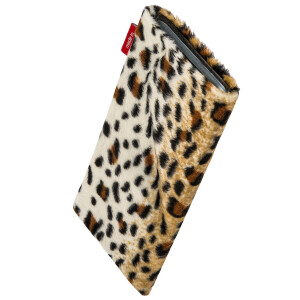 fitBAG Bonga Leopard    maßgeschneiderte Handytasche aus Fellimitat mit Microfaserinnenfutter