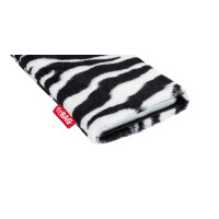 fitBAG Bonga Zebra    maßgeschneiderte Handytasche aus Fellimitat mit Microfaserinnenfutter